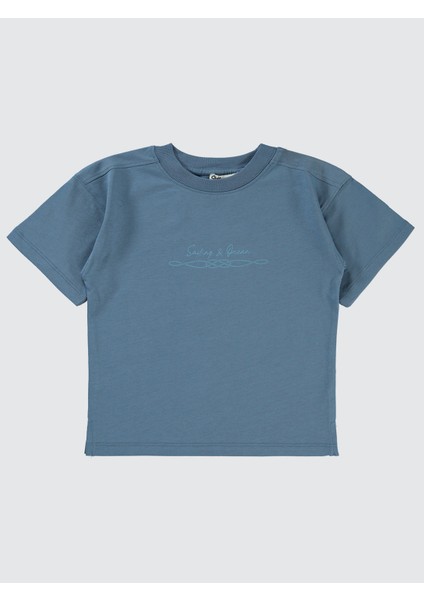 Erkek Çocuk Oversize Tişört 2-5 Yaş Indigo modelleri