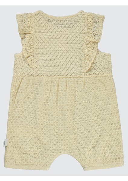 Kız Çocuk Patiksiz Tulum 6-18 Ay Ekru fiyatları