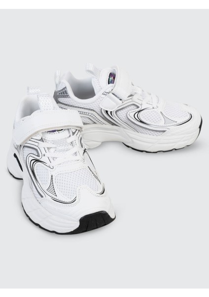 Erkek Çocuk Spor Ayakkabı 31-36 Numara Beyaz-Siyah fiyatları