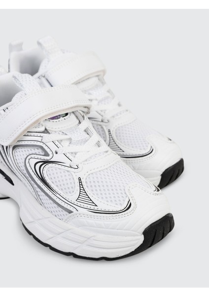 Erkek Çocuk Spor Ayakkabı 31-36 Numara Beyaz-Siyah fırsatları