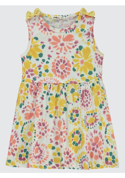 Kız Çocuk Elbise 2-5 Yaş Ekru