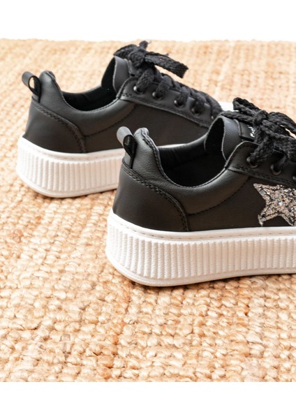 DM-7100 Siyah Bağcıklı Termo Taban Taş Aksesuarlı Günlük Spor Ayakkabı fiyatları