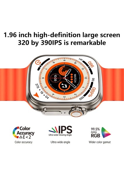 Fırsat Byr WS28 Ultra 49MM Siri Tansiyon Ateş Nabız Ölçer Akıllı Saat Yeni
