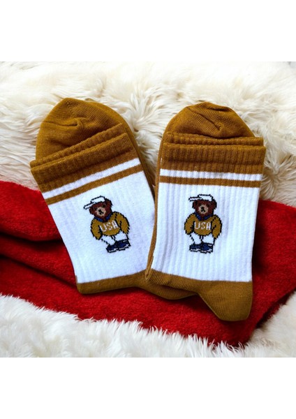 Iki Renkli Ayıcıklı Çorap