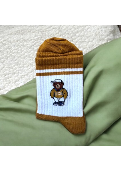 Iki Renkli Ayıcıklı Çorap modelleri