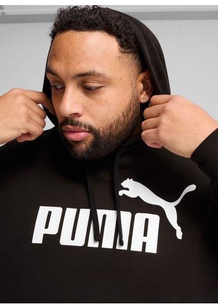 68257201 Ess No. 1 Logo Hoodie Tr P Beyaz Kapüşonlu Lastikli Bel Regular Fit Baskılı Erkek