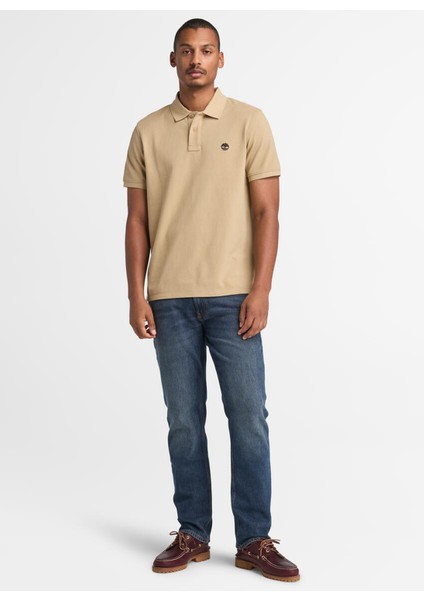 Mıllers Rıver Pique Short Sleeve Po Bej Nakışlı Erkek Polo T-Shirt modelleri