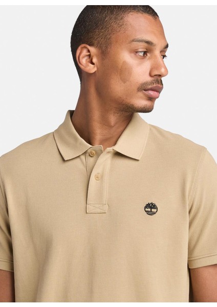 Mıllers Rıver Pique Short Sleeve Po Bej Nakışlı Erkek Polo T-Shirt fiyatları