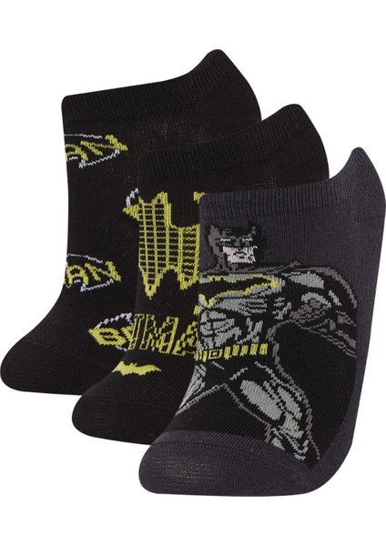 Erkek Çocuk Batman 3'lü Pamuklu Patik Çorap E5225A8NS