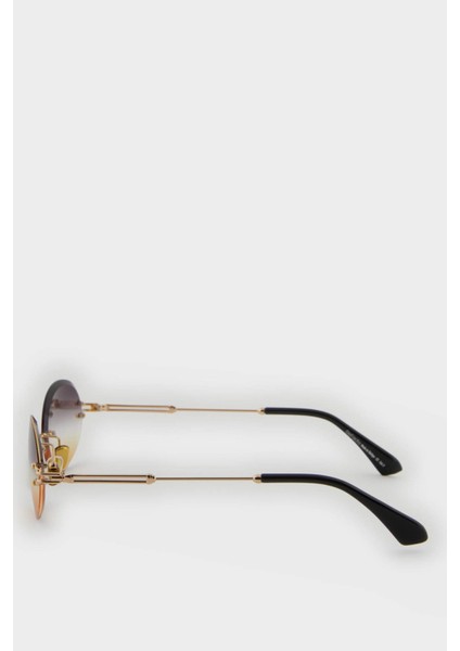 Kadın Yuvarlak Şeffaf Plastik Çerçeve Degrade Cam UV Güneş Gözlüğü F0615AXNS fırsatları