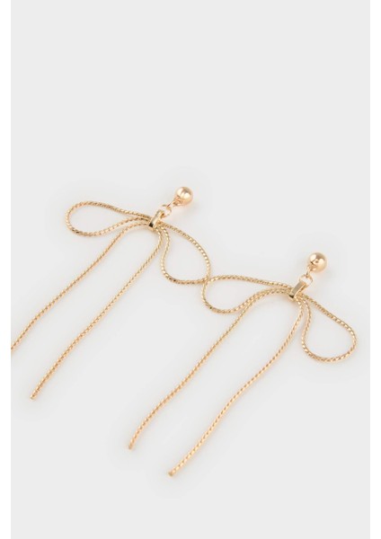 Kadın Kurdele Gold Küpe E6455AXNS