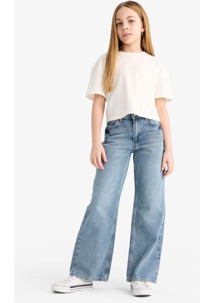 Kız Çocuk Straight Wide Jean Pantolon F3150A825SM
