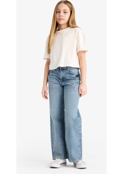 Kız Çocuk Straight Wide Jean Pantolon F3150A825SM