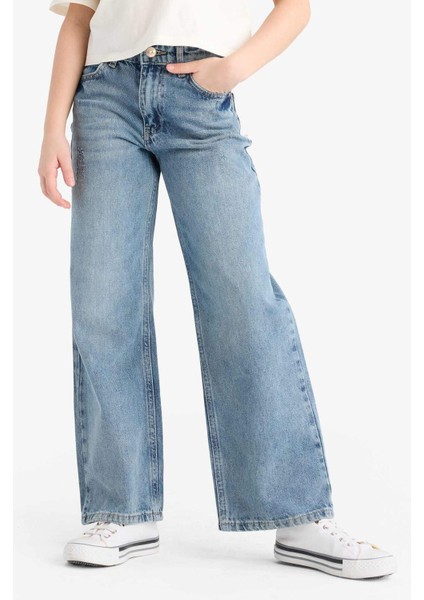 Kız Çocuk Straight Wide Jean Pantolon F3150A825SM