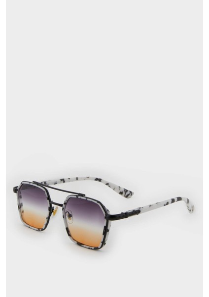 Kadın Karma Metal Çerçeve Degrade Cam Pilot UV Güneş Gözlüğü F0612AXNS fiyatları