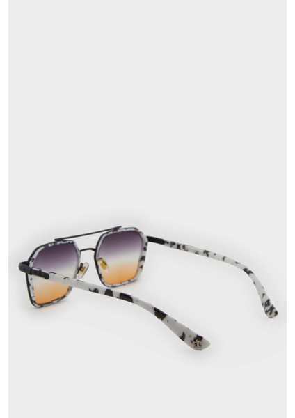 Kadın Karma Metal Çerçeve Degrade Cam Pilot UV Güneş Gözlüğü F0612AXNS fırsatları