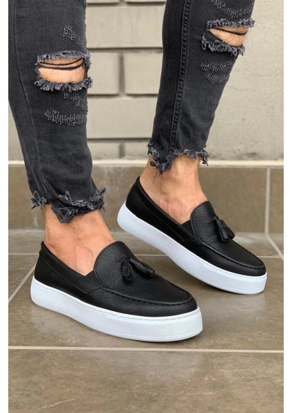 Knack Günlük Spor Klasik Ayakkabı 717 Siyah (Beyaz Taban)