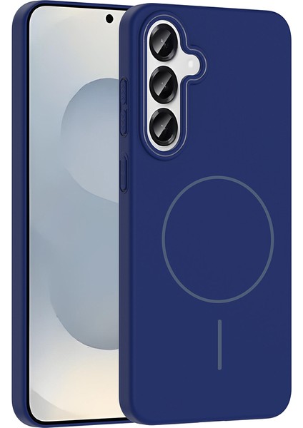 Samsung Galaxy S25 Kılıf Kablosuz Şarj Özellikli Ruby Silikon Kapak