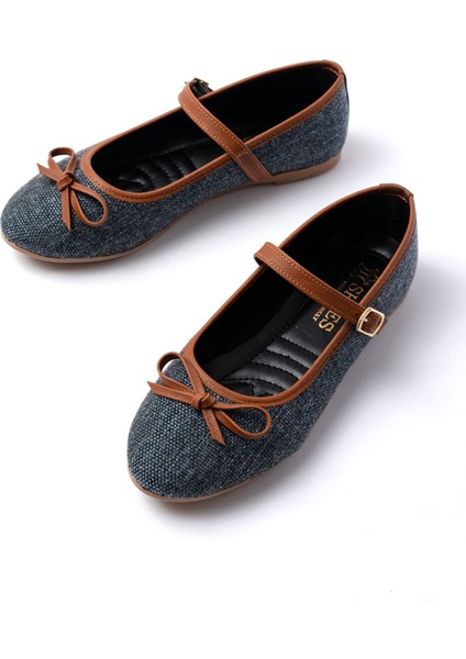 6321 Laci Keten Günlük Baret Tokalı Bayan Babet modelleri