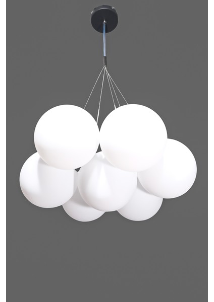 Bulut 7'li LED Beyaz Işıklı Avize Modern Enerji Tasarruflu Dekoratif Avize Oturma Odası Cafe Salon indirimleri