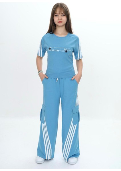 Kız Çocuk %100 Pamuk Ikili Spor Eşofman TAKIM-AÜT-2034