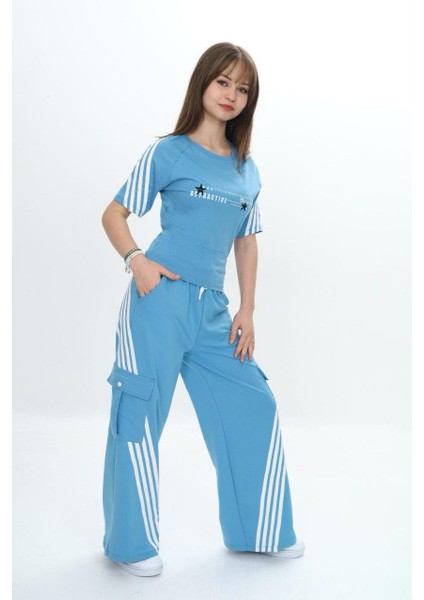 Kız Çocuk %100 Pamuk Ikili Spor Eşofman TAKIM-AÜT-2034 fiyatları