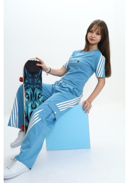 Kız Çocuk %100 Pamuk Ikili Spor Eşofman TAKIM-AÜT-2034 fırsatları