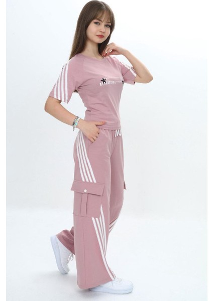 Kız Çocuk %100 Pamuk Ikili Spor Eşofman TAKIM-AÜT-2034 fiyatları