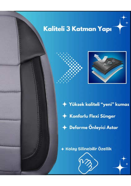 Her Araca Uyumlu Tam Takım Oto Koltuk Kılıfı Seti Cover G fırsatları