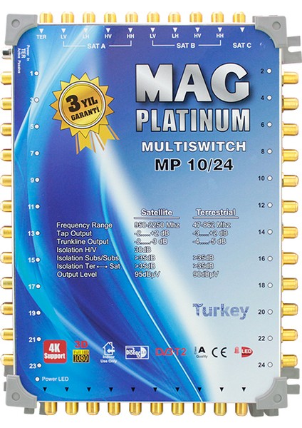 10*24 Sonlu Uydu Santrali Mag Platınum (4172)