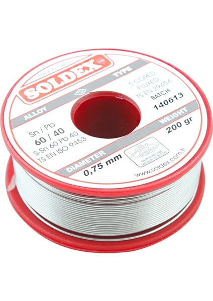 200 gr Lehim İnce 0,75 mm SN60 PB40