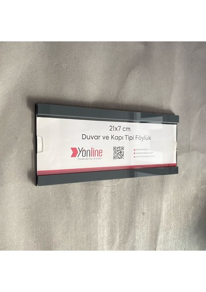 Kapı ve Duvar Tipi Kolay Değiştirilebilir Parlak Antrasit A4 1/3 Föylük