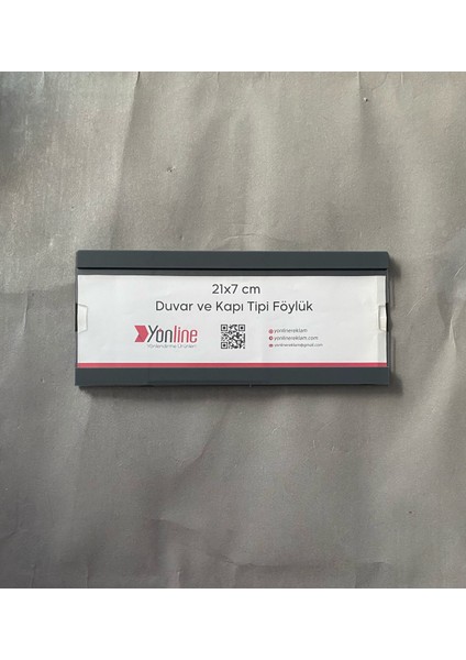 Kapı ve Duvar Tipi Kolay Değiştirilebilir Parlak Antrasit A4 1/3 Föylük
