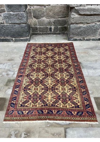 177 x 285 cm Büyük Boy Uşak Halısı El Dokuma Yün Oryantal Antik Halı