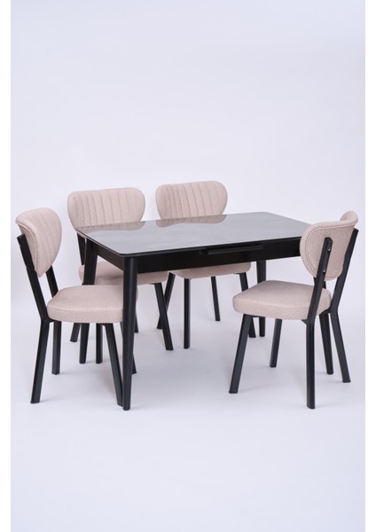 Venüs Elma Otomatik Açılır Masa Sandalye Takımı 80X120