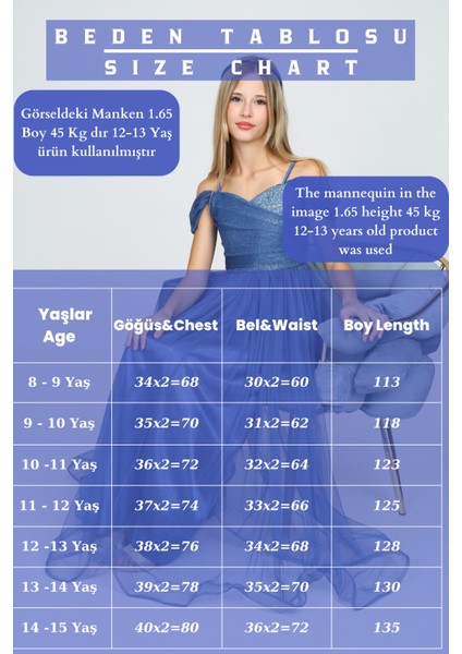 Kız Çocuk Parlak Sim ve Payet Detaylı Uzun Abiye ELBISE-ABY-0013 modelleri