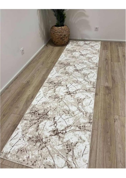 Krem Kaymaz Yolluk - Yıkanabilir Dört Mevsim Halı | Salon, Banyo, Balkon, Genç Odası