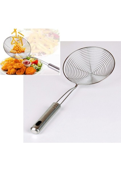 Sermetsüsdünyası Kızartma Kevgiri, Yağ Süzgeci, Çelik Tel Kepçe