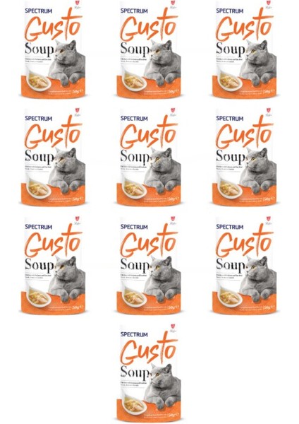 Gusto Tavuk Somon ve Kabaklı Kedi Çorbası 50GR - 10 Adet