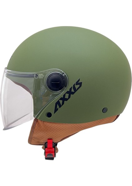 Square Yarım Kask Solid Mat Yeşil