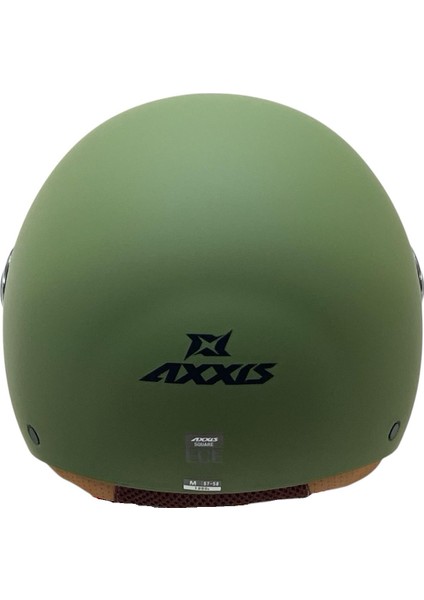 Square Yarım Kask Solid Mat Yeşil