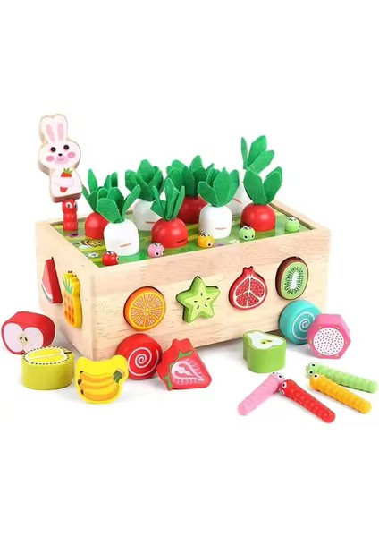 Montessori Ahşap Sebze ve Meyve Eşleştirme Oyunu