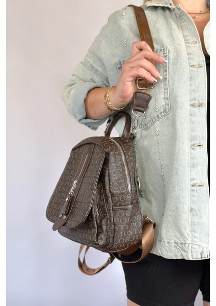 JP2177 Çok Bölmeli Astarlı Ayarlanabilir Askılı Kadın Sırt Çantası OZT2177 modelleri