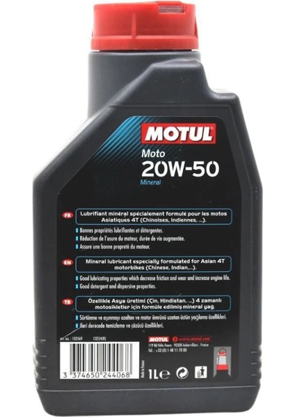 Motul Moto 20W50 4t 1 L Motor Yağı modelleri