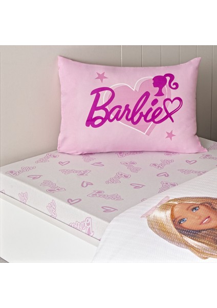 Lisanslı Barbie Light Tek Kişilik Pamuk Pike Takımı