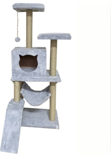 S9 Kedi Tırmalama Kulesi Platformlu 124 cm Gri fiyatları