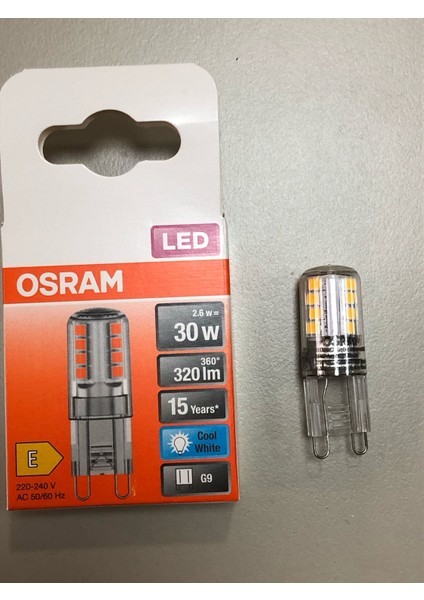 3 Adet Osram G9 LED 3W =30W 320 Lümen 4000 Kelvin Günışığı