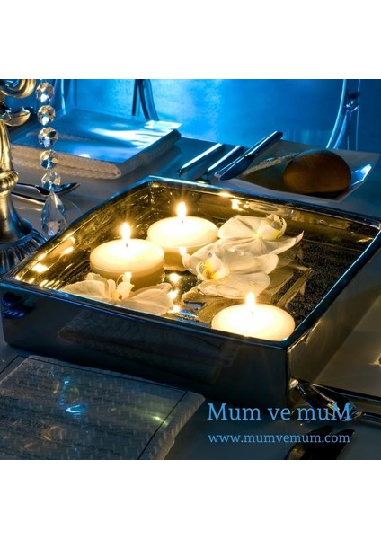 12 Li Çap 5 cm Beyaz Yüzen Mum indirimleri