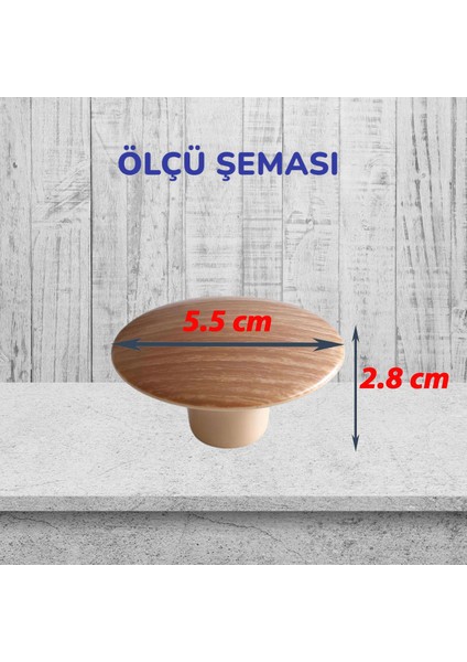 8 Adet Bohem Plastik Kulp Ceviz Bombeli Düğme Mobilya Mutfak Dolap Dolabı Çekmece Kulbu Kulpları