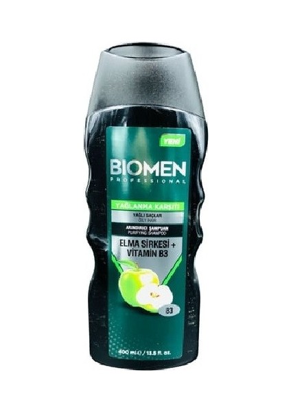 Bıomen Şampuan Yağlanma Karşıtı Elma Sirkesi Vitamin B3 400 ml